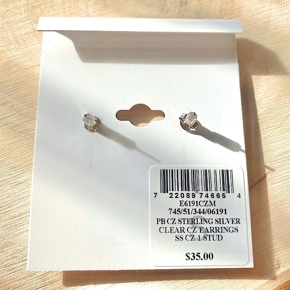 Giani Bernini Sterling Silver Crystal Butterfly Stud Earrings - Picture 4 of 7